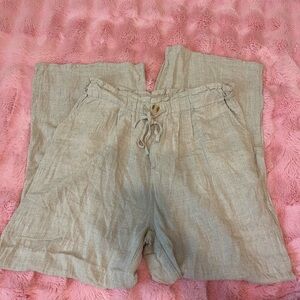 Thread & Supply Light Tan Linen Pants